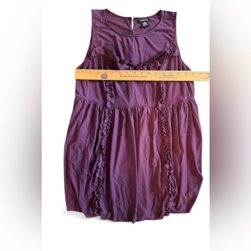 TORRID SHEER RUFFLE SLEEVELESS TOP WOMENS SIZE 1 - Picture 6 of 6